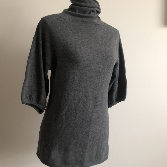 Ann Taylor 3/4 sleeve sweater gray wool/cashmere blend Size Small - Picture 1 of 16